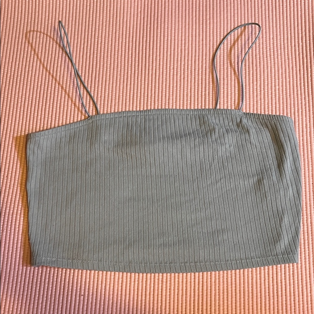 Forever 21 Sage Ribbed Camisole